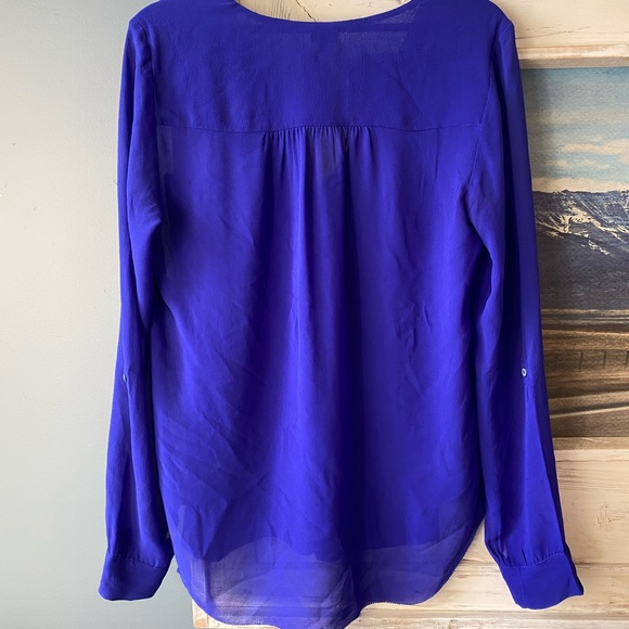 Aritzia royal blue silk blouse - Picture 5 of 5